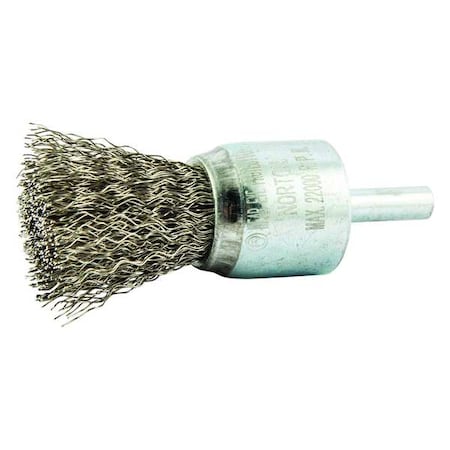 Zoro Select Crimped Wire End Brush, Shank Size 1/4" 66252838896