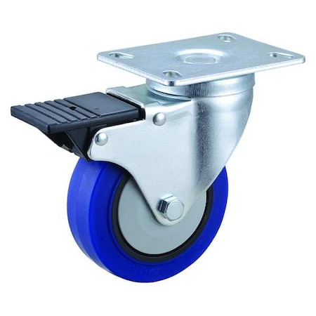 Zoro Select Plate Caster, Light-Duty, 264 lb., Black 416P20