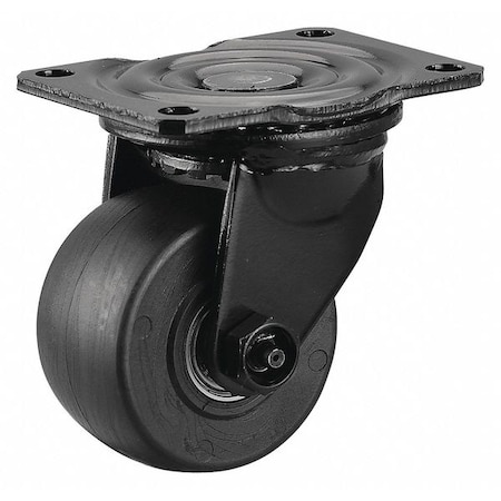 Zoro Select Plate Caster, Light-Med. Duty, 800 lb., Blk 416P22