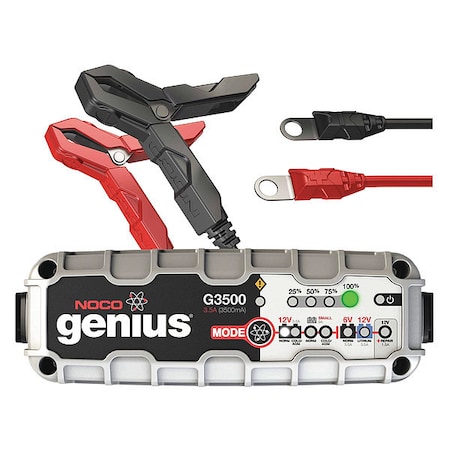 Noco Handheld Portable Battery Charger, Automatic/Manual, For Batt. Volt.: 6, 12 G3500