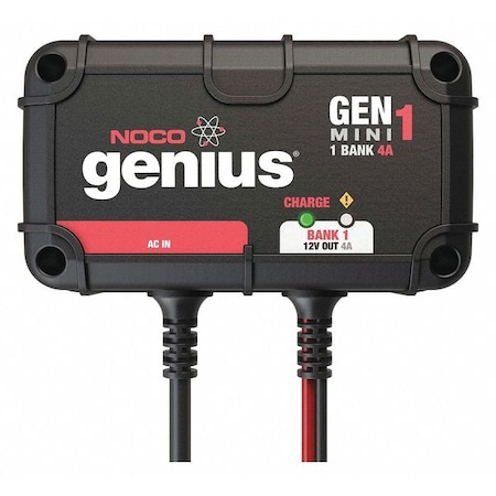 Noco Handheld Portable Battery Charger, Automatic/Manual, For Batt. Volt.: 12 GENM1