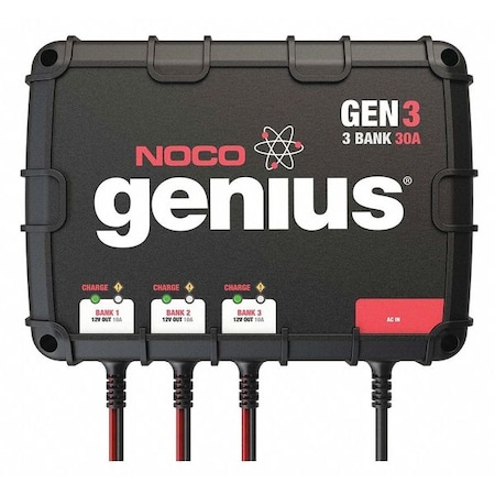 Noco Handheld Portable Battery Charger, Automatic/Manual, For Batt. Volt.: 12 GEN3