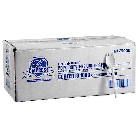 Zoro Select Spork, White, E175, Med, PK1000 E175020