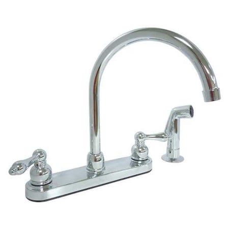 Dominion Faucets Gooseneck Spout Kitchen Faucet, With Spray 77-1051