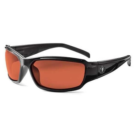 Ergodyne THOR, Safety Glasses, Uncoated, Copper Lens, Black Frame, Full-Frame, Polarized THOR-PZ