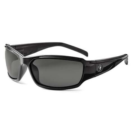 Ergodyne THOR, Safety Glasses, Uncoated, Smoke Lens, Black Frame, Full-Frame, Polarized THOR-PZ