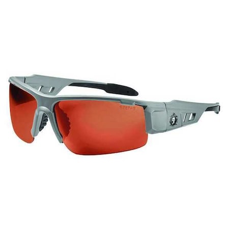 Ergodyne DAGR-PZ, Safety Glasses, Uncoated, Copper Lens, Matte Gray Frame, Half-Frame, Polarized DAGR-PZ