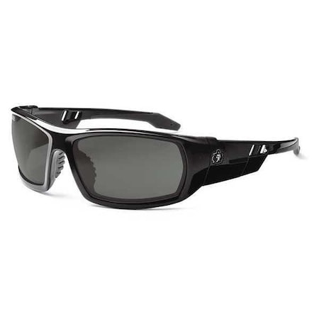 Ergodyne ODIN, Safety Glasses, Uncoated, Smoke Lens, Black Frame, Full-Frame ODIN
