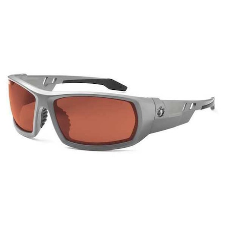 Ergodyne ODIN, Safety Glasses, Uncoated, Copper Lens, Gray Frame, Full-Frame, Polarized ODIN-PZ