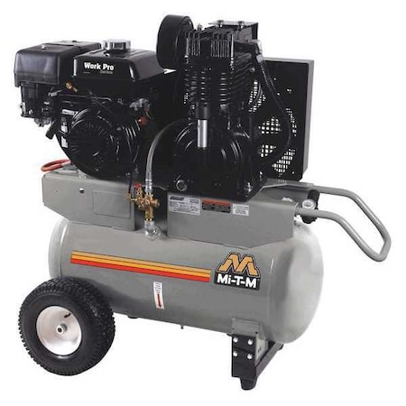 Mi-T-M Air Compressor, 9 HP Gas, 20 gal., 17.2 CFM AM2-PM09-20G | Zoro