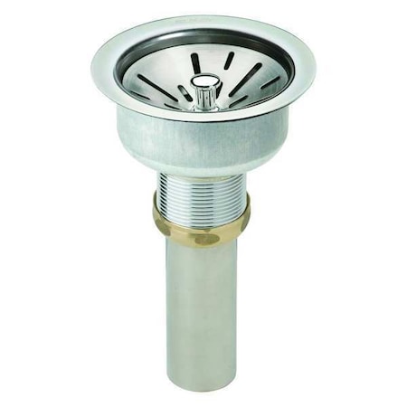 Elkay 3-1/2" Drain Fitting Type 304 Stainless Steel Body Strainer Basket and Tailpiece LK35