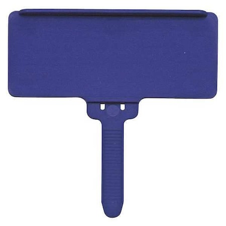 Quantum Storage Systems Blue Plastic Label Tag, 3 in L, 1 3/8 in W PS-LH3BL