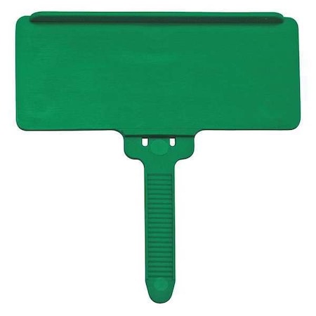Quantum Storage Systems Green Plastic Label Tag, 3 in L, 1 3/8 in W PS-LH3GN