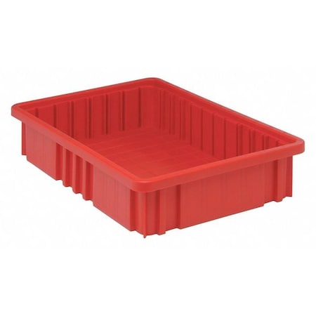 Quantum Storage Systems Divider Box, Polypropylene, Red, 3 1/2 in H, 10 7/8 in W, 16 1/2 in L DG92035RD