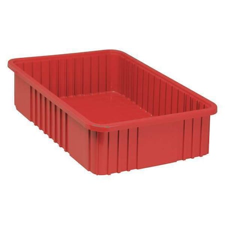 Quantum Storage Systems Divider Box, Polypropylene, Red, 6 in H, 17 1/2 in W, 22 1/2 in L DG93060RD
