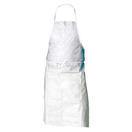 Kleenguard Apron, Serged, Not Applicable, 36 in, White, 100 PK 43744