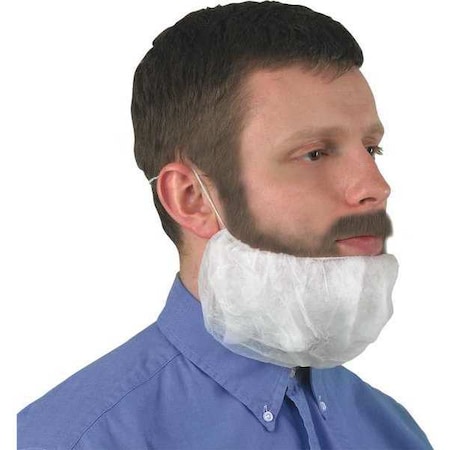 Kleenguard Beard Cover, Polypropylene, White, XL, 1000 PK 66816