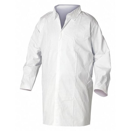 Kleenguard Disposable Lab Coat, SMMMS, Serged, White, 30 PK 36264