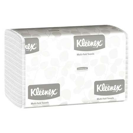 Kleenex Kleenex Multifold Paper Towels, 1-Ply, 9.2" x 9.4" sheets, White, (150 Sheets/Pack), 16PK 01890