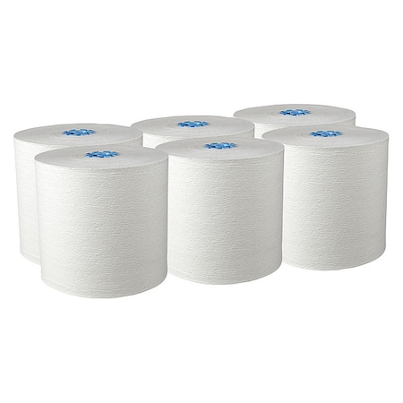 Scott Hard Roll Towels with Absorbency Pockets, for Blue Core Dispensers, White, (900'/Roll), 6PK 43959