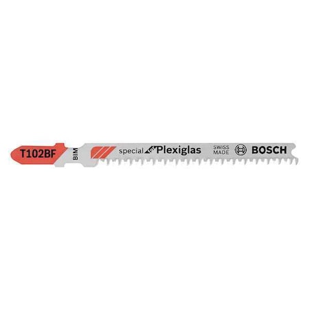 Bosch Jigsaw Blade, Clean For Plexiglas, PK3 T102BF