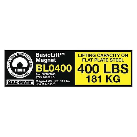 Mag-Mate Replacement Capacity Sticker 900221
