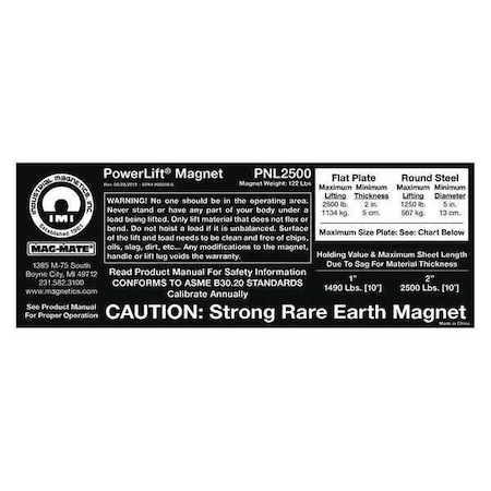 Mag-Mate Replacement Capacity Sticker 900259