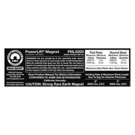 Mag-Mate Replacement Capacity Sticker 900260