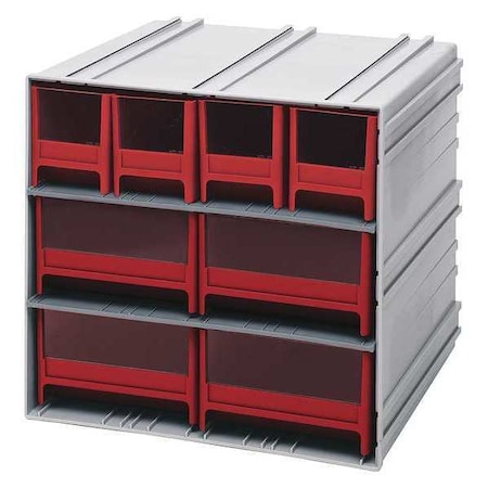 Quantum Storage Systems polypropylene, 8 Drawers, 11-3/8 in D x 11-3/4 in W QIC-4244RD