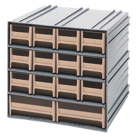 Quantum Storage Systems polypropylene, Parts Cabinet With Drawers, 11-3/8 in D x 11-3/4 in W QIC-12123IV