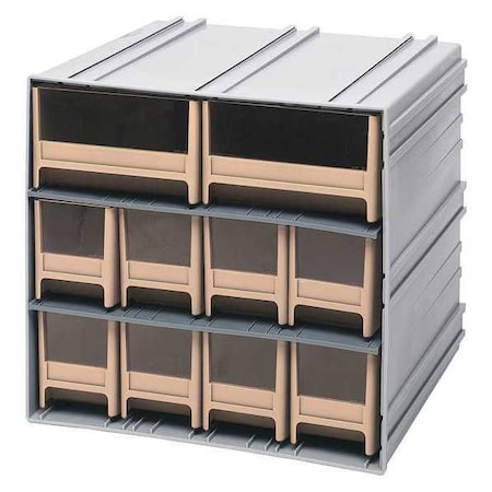 Quantum Storage Systems polypropylene, 10 Drawers, 11-3/8 in D x 11-3/4 in W QIC-8224IV
