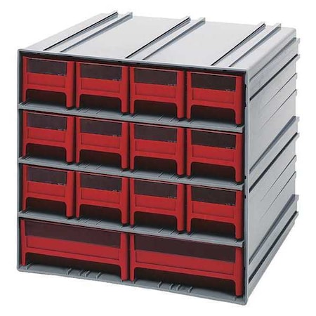 Quantum Storage Systems polypropylene, 14 Drawers, 11-3/8 in D x 11-3/4 in W QIC-12123RD