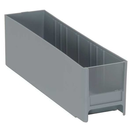 Quantum Storage Systems Interlocking Storage Bin, Polystyrene, Gray, 3-5/16 in H, 2-3/4 in W, 11 in L IDR202GY