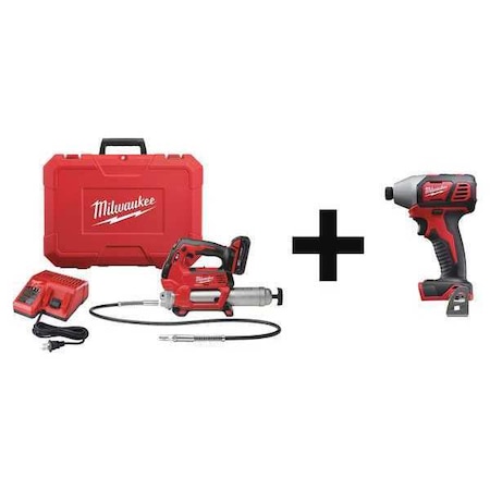 Milwaukee Tool Cordless Combo Kit, 18.0 V, 2 Tools, 1 Batt 2646-21CT, 2657-20