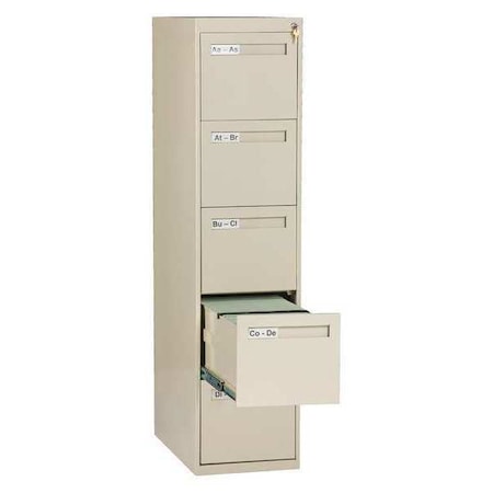 Tennsco 14-15/16" W 5 Drawer Putty, Letter V285-MFPY
