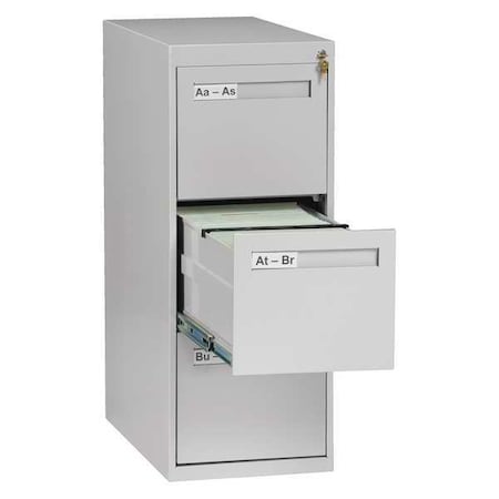 Tennsco 14-15/16" W 3 Drawer Light Gray, Letter V283-MFLGY