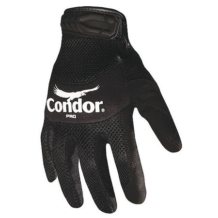 Zoro Select Mechanics Gloves, Synthetic Leather Palm, 2XL, Black 42LA04