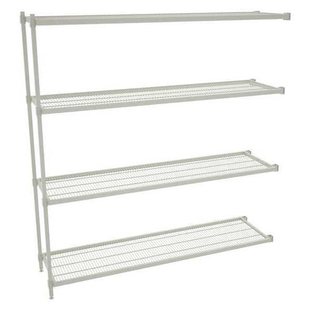 Tennsco Wire Shelving, D x 72"W x 75"H E-721875-4APGY