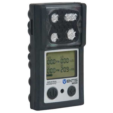 Industrial Scientific Ventis MX4 Multi-Gas Detector, IP66/IP67, Audible, Vibrating, Visual, LCD with Backlight VTS-K1234100101