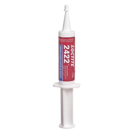 Loctite Threadlocker, LOCTITE 2422, Blue, Medium Strength, Paste, 25.5 mL Syringe 1134601