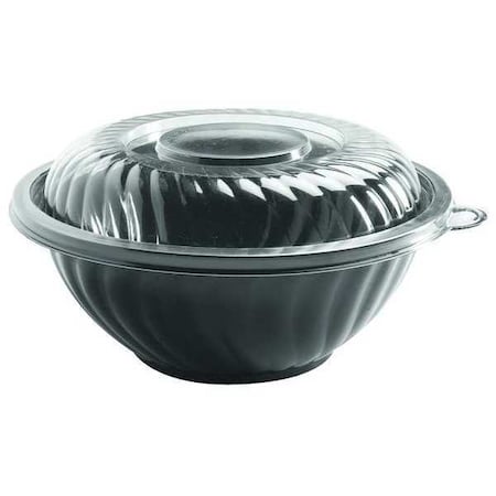 Emi Yoshi PET Bowl, 80oz., PrepServe, 12in, Black, PK25 EMI-PTB80-10B