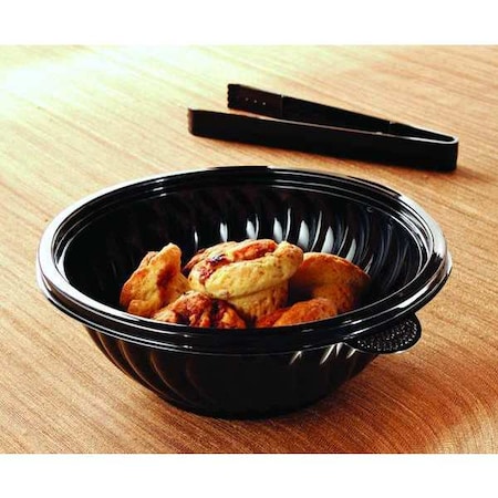 Emi Yoshi PET Bowl, 48 oz., Black, PrepServe, 9in, PK50 EMI-PTB48-9B