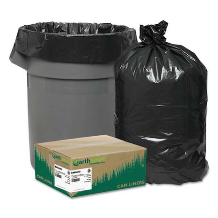 Aep Earthsense 33 gal Trash Bags, 33 in x 39 in, Extra Heavy-Duty, 1.25 mil, Black RNW4050
