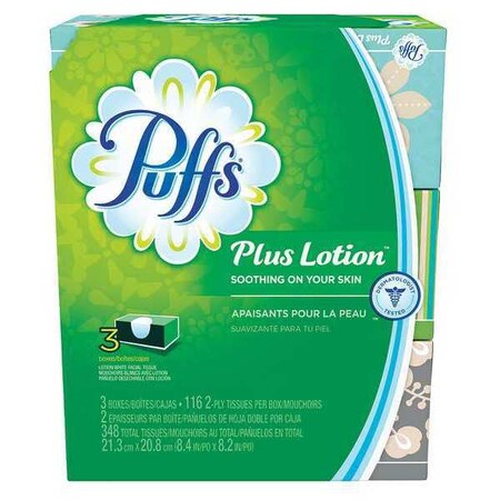 Puffs Plus Lotion™ 2 Ply Facial Tissue, 116 Sheets 82086