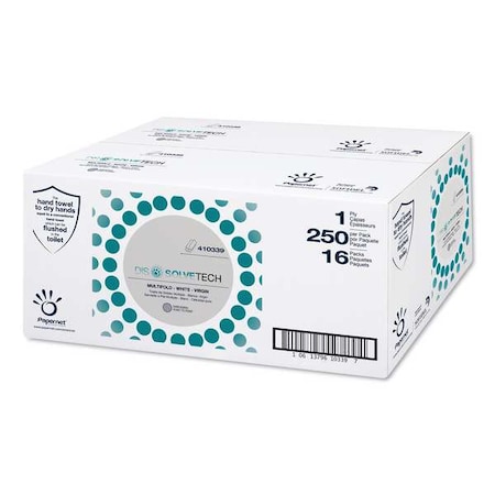 Sofidel DissolveTech Multifold Paper Towels, 1 Ply, 250 Sheets, 193 ft, White, 16 PK 410339