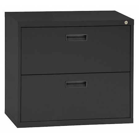 Sandusky 30 W 2 Drawer Lateral File Cabinet Black Letter Legal