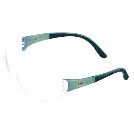 Msa Safety Arctic Elite, Safety Glasses, Anti-Scratch, Clear Lens, Blue Frame, Full-Frame 10038845