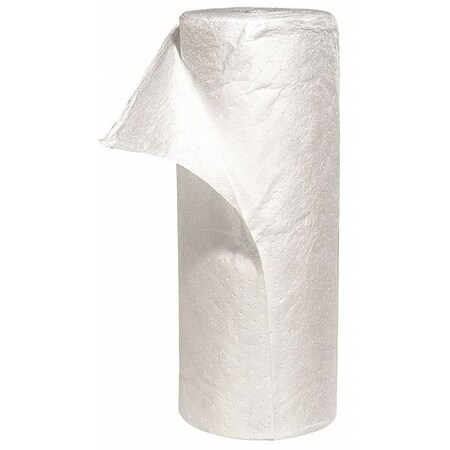 Pig Absorbent Roll, 52.2 gal, Oil-Based Liquids, White, Polypropylene MAT8011