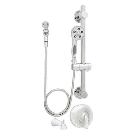 Speakman Wall Shower and Tub Combination, Manual, 3, Wall, Polished Chrome SM-7090-ADA-P