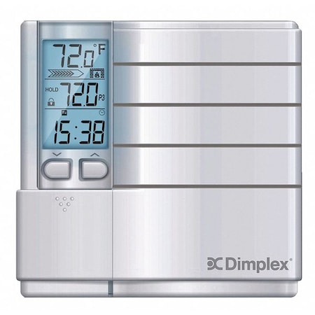 Dimplex Line Voltage Thermostat, 3600W, 7 Day Prog HTC621W | Zoro